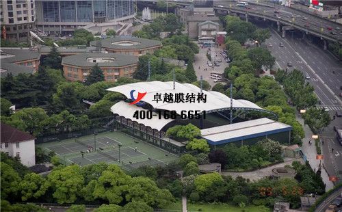 蘭州膜結(jié)構門球場網(wǎng)球場籃球場（初道體育籃球俱樂部）設計施工安裝案例