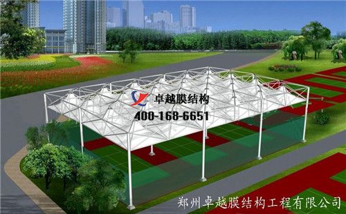 武威膜結(jié)構網(wǎng)球場門球場籃球場（甘肅省武威市體育館）設計施工安裝案例