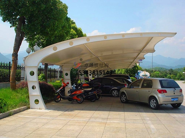 安華<font color='red'>膜結(jié)構(gòu)停車棚</font>【充電站雨棚】設計安裝
